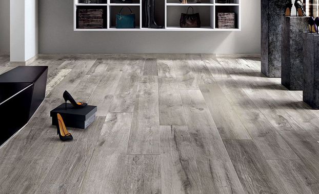 Grey Porcelain Wood Look Tile