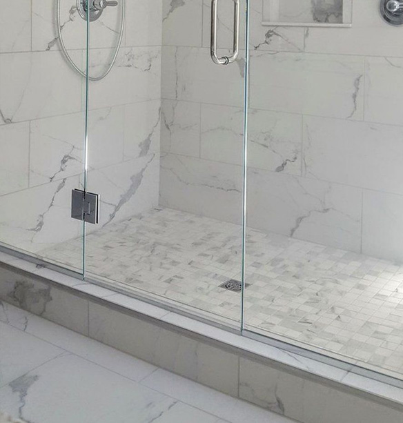 carrara porcelain mosaic bathroom tiles