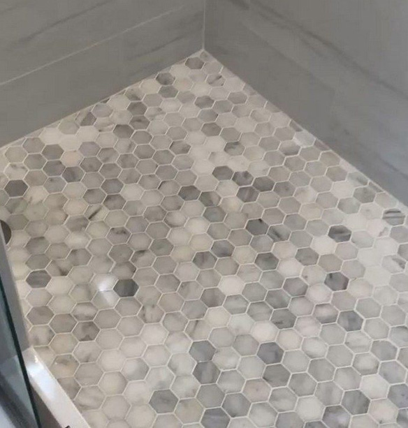 porcelain wall hexagon tiles